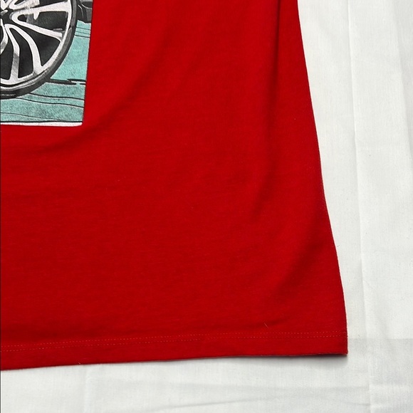 Launder red adult graphic tee hustle 5XL short sleeve crew neck - Picture 8 of 16